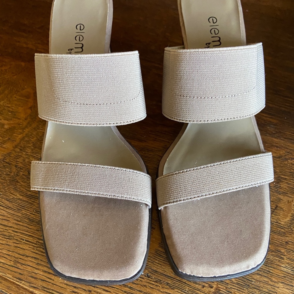 SANDALS - NWOT-  NINA TAN FABRIC SANDALS